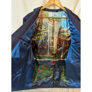 WILD Ted Baker London Suit 42R Jacket 36x31 Pants Rare Safari Greenhouse Lining